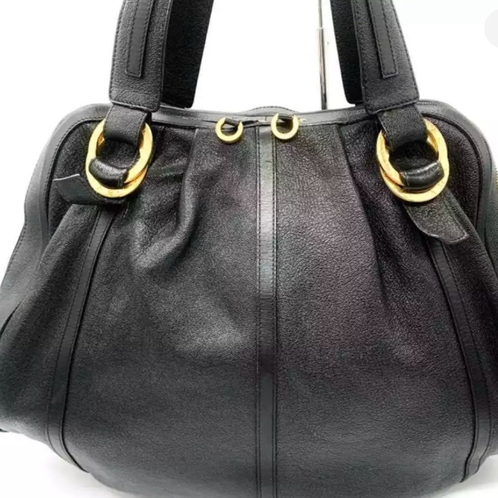 Authentic BVLGARI Black Leatherr Purse